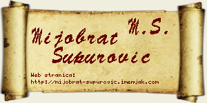 Mijobrat Supurović vizit kartica